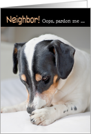 Neighbor Humorous Birthday Card - Dog Burp card
