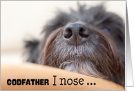 Godfather Humorous Birthday Card - The Dog Nose card