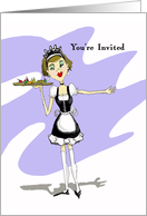 French Maid Party Invitation card