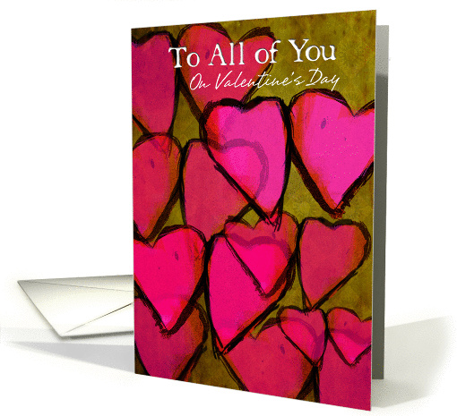 Valentine's Day Hearts Card Love to Group or Family card (1417492)