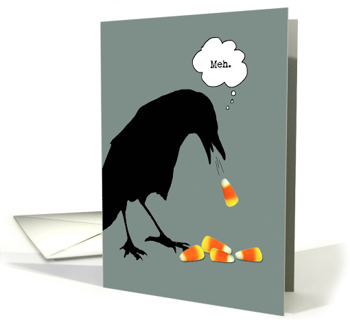 Halloween Trick or Treat Crow card (1516138)