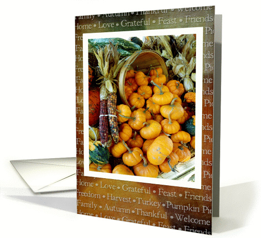 Thanksgiving Basket of Pumpkins card (866165)