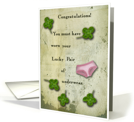 Lucky Pair Underwear Congratulations women card (866603)