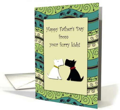 Happy Father's Day! Furry Kids Dog Blank card (821523)