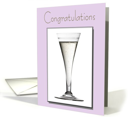 Congratulations Card, Pink Stylish and Elegant Champagne... (811871)