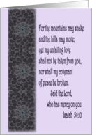 In Remembrance of the Loss of Your Son - Bible Verse Isaiah 54:10 card