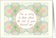 So sorry for the loss of your beloved pet. card