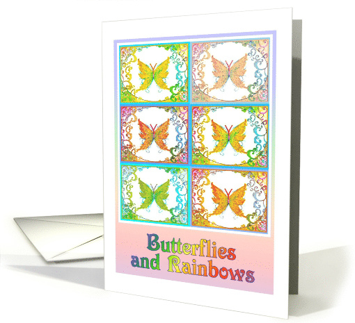 Butterflies and Rainbows Encouragement card (831937)