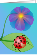 Thank You for Taking Care of Me - Ladybug and Flower card