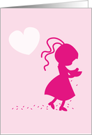 flower girl pink card