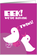 EEK! We’re having twins! girls card