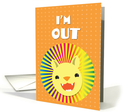 I'm out! gay/lesbian coming out lion card (836552)