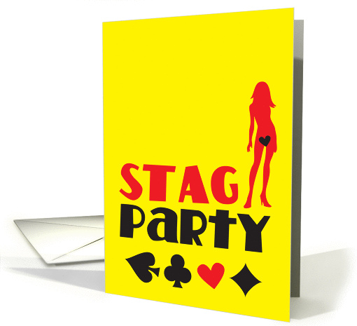 STAG PARTY with sexy lady card (840074)