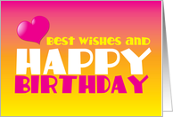 Best Wishes and Happy Birthday card