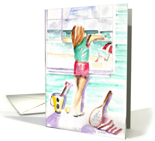 Miss you, wish you were here, seaside, beach card (806207)