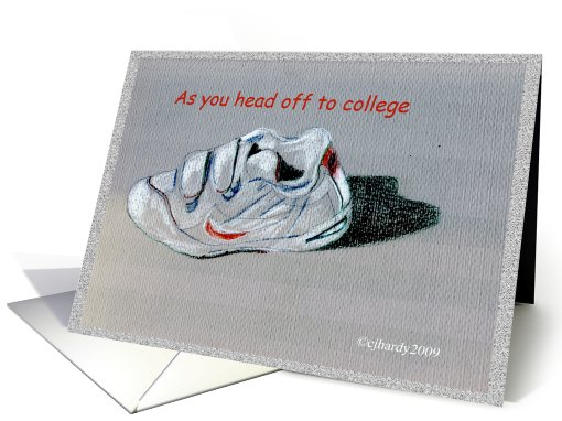 Off to College, Single Sneaker Painting card (812154)