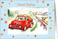Harvest blessings, seasonal card