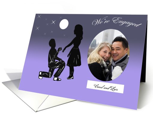We're engaged, photo card, announcement, silhouette... (868325)