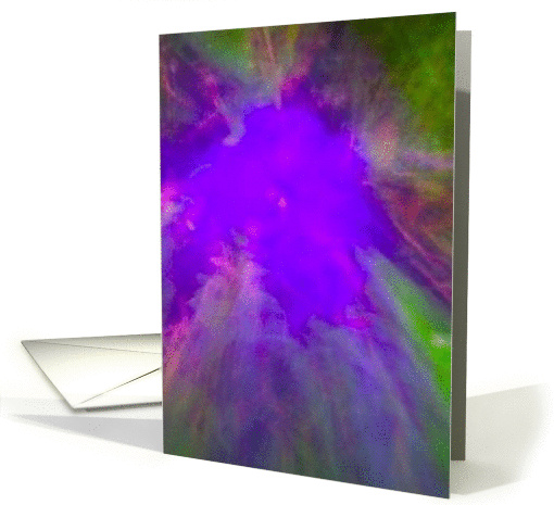Beautiful Birthday Purple Floral Abstract card (818361)