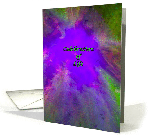Celebration of Life Invitation Purple Abstract card (822538)