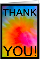 Thank You, Groovy Tie Dye Hippie card