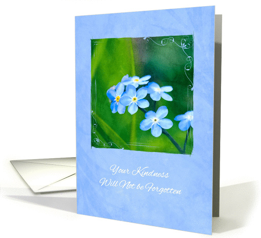 Thank You For Your Sympathy Little Blue Forget Me Nots card (1007067)