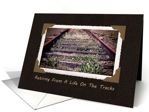 Railroad Retirement Party Invitation Abandoned Railroad Tracks card