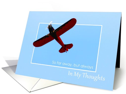 Thinking of You So Far Away - Red Flyer Plane card (820997)