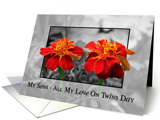 Twins Day - My Sons - All My Love card (821376)