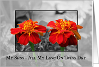 Twins Day - My Sons - All My Love card