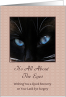 Lasik Eye Surgery - Quick Recovery - Blue Eyes - Siamese Cat card