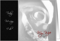 To My Wife On Our Wedding Day - White Bridal Rose card