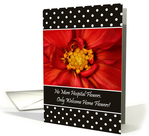 Welcome Home From The Hospital - Bright Orange Flower card (861862)