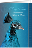 Beautiful Turquoise Peacock Wedding Invitation card