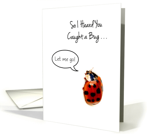 Funny Ladybug Get Well, Catch And Release card (910044)