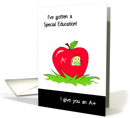 Special Education Teacher Appreciation, Bug In An Apple card (923600)