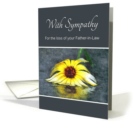 Sympathy For Loss Of Father In Law, Condolences, Yellow... (939875)