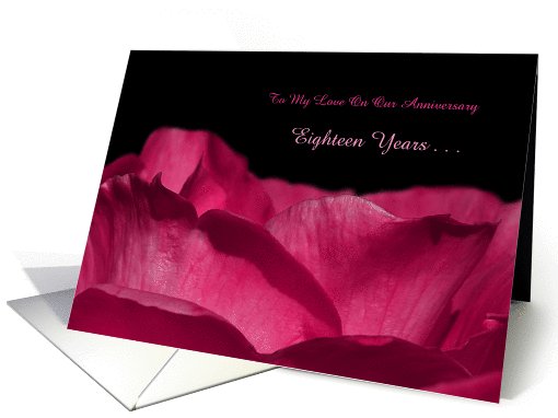 18th Wedding Anniversary For Spouse, Pink Rose Petals,... (962243)