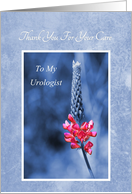 Thank You Urolologist For Your Care - Tall Pink Wildflower card