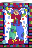 PartyTime, Birthday Invitation, clown card