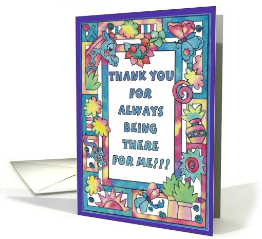 Colorful Jungle Frame,Thank you to my husband card (806261)