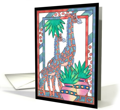 Giraffes (Africa), Happy Birthday to my Big Brother card (806621)