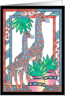 Giraffes (Africa), Happy Birthday to my Big Brother card