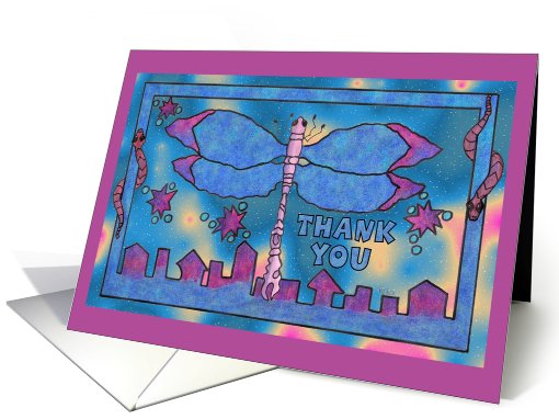 Dragonfly, Thank you (friendship) card (806909)