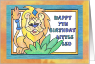 Little Leo, Happy 7th Birthday card