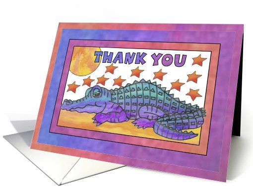Purple Crocodile, Thank you card (812830)