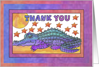Purple Crocodile, Thank you card