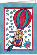 Little Lion Hot Air Balloon, It’s a Boy card