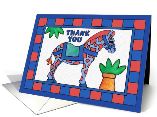 Colorful Little Zebraffe (zebra/giraffe), Thank You (blank... (821635)