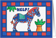 Colorful Little Zebraffe (zebra/giraffe), HELP! (Just a little confused) card
